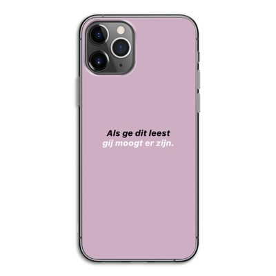 gij moogt er zijn: iPhone 11 Pro Transparant Hoesje