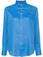 Polo Ralph Lauren Polo Pony linen shirt - Bleu - thumbnail