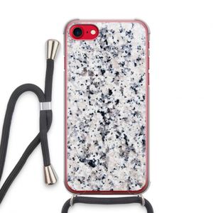 Gespikkelde marmer: iPhone SE 2020 Transparant Hoesje met koord
