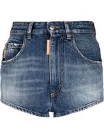 DSQUARED2 short en jean à patch logo - Bleu