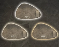 NordiLux Design Badkamerspiegel - Slimme LED Wandspiegel met Onregelmatige Vorm en Aluminium Frame