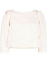 Chloé cropped linen shirt - Tons neutres - thumbnail