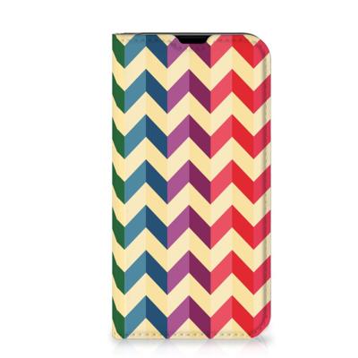 iPhone 13 Mini | Hoesje met Magneet | Zigzag Multi Color