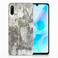 Huawei P30 Lite TPU Siliconen Hoesje Beton Print