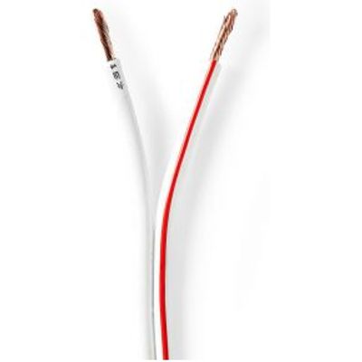 Speaker-Kabel | 2x 2,50 mm2 | 100 m | Folieverpakking | Wit