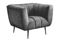 Fauteuil NOBLESSE velvet grijs - 44540