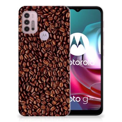 Motorola Moto G30 | G10 | Siliconen Case | Koffiebonen