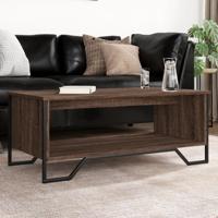Salontafel 100x51x40 cm bewerkt hout bruin eikenkleur