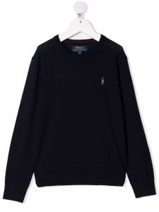 POLO RALPH LAUREN KIDS pull Pony à logo brodé - Bleu