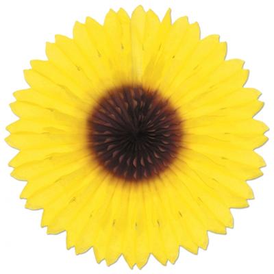 Decoratie zonnebloem - 5x - geel - 45 cm - crepe papier - hangdecoratie - lente/zomer Decoratie zonnebloem - 5x - geel - 45 cm - crepe papier - hangdecoratie - lente/zomer