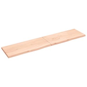 Wandschap 220x50x4 cm onbehandeld massief eikenhout