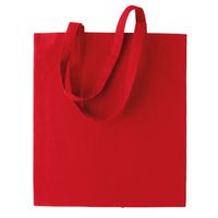 Basic katoenen schoudertasje in het rood 38 x 42 cm - Schoudertas - thumbnail