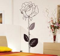 Bloemen muursticker roos