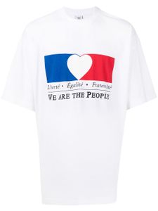 VETEMENTS t-shirt à slogan imprimé - Blanc