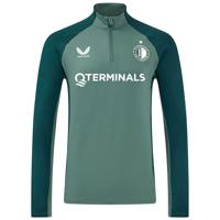 Castore Feyenoord Trainingstrui 1/4-Zip 2024-2025 Lichtgroen Donkergroen