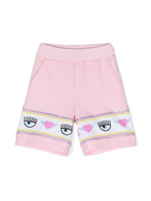 Chiara Ferragni Kids short Maxi Logomania - Rose
