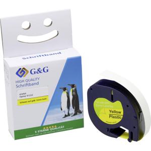 Labeltape G&G BM-D-G-91222 Compatibel vervangt DYMO 91222 Tapekleur: Geel Tekstkleur: Zwart 12 mm 4 m