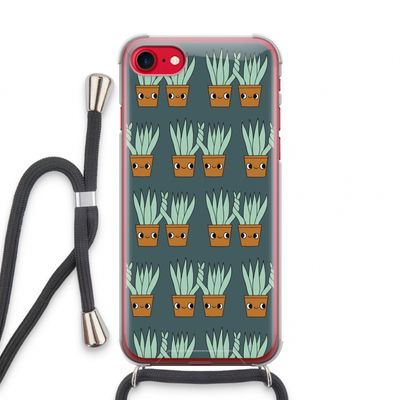 Sansevieria: iPhone SE 2020 Transparant Hoesje met koord