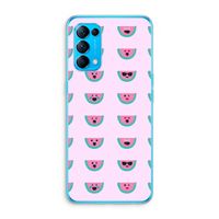 Smiley watermeloenprint: Oppo Find X3 Lite Transparant Hoesje