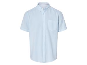 LIVERGY Heren vrijetijdsshirt (M (39/40), Blauw/wit gestreept)