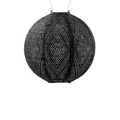Round dia. 30 cm Ikat zwart lampion - Lumiz