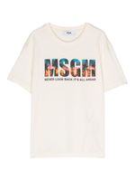 MSGM Kids t-shirt en coton à logo imprimé - Tons neutres - thumbnail