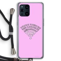 Home Is Where The Wifi Is: Oppo Find X3 Pro Transparant Hoesje met koord