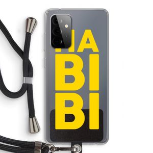 Habibi Blue: Samsung Galaxy A72 5G Transparant Hoesje met koord