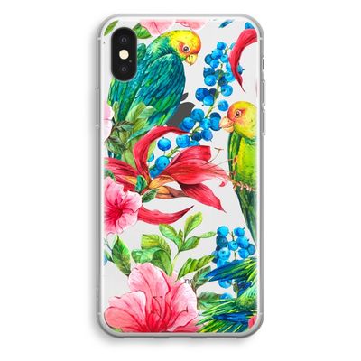 Papegaaien: iPhone X Transparant Hoesje