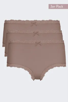 3-pack dames Tailleslip - Kant - Colours - Hoge modal dames onderbroek - Gekleurd dames ondergoed