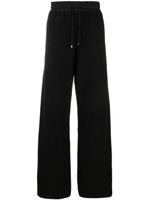 Saint Laurent pantalon de jogging en coton à coupe ample - Noir - thumbnail