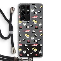 Sushi time: Samsung Galaxy S21 Ultra Transparant Hoesje met koord