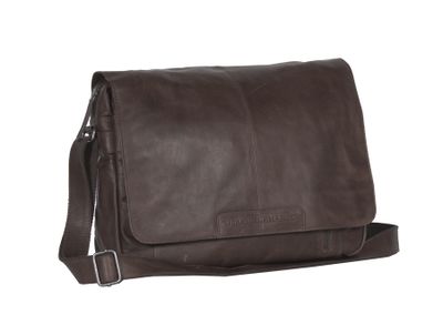 Chesterfield - Richard Lederen Schoudertas/Laptoptas - 15 inch - Bruin