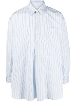 OUR LEGACY chemise en coton à rayures - Bleu