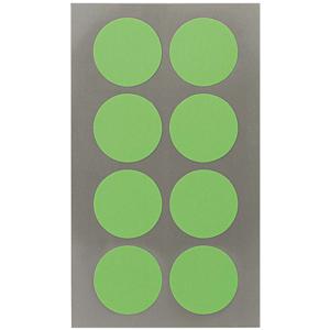 Hobby stickers - 32x stuks - D25 mm - neon groen ronde stickers - Kantoor stickers - Scrapbook