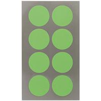 Hobby stickers - 32x stuks - D25 mm - neon groen ronde stickers - Kantoor stickers - Scrapbook