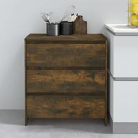 Dressoir 70x41x75 cm bewerkt hout gerookt eikenkleurig