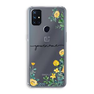 Gele bloemen: OnePlus Nord N10 5G Transparant Hoesje