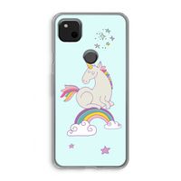 Regenboog eenhoorn: Google Pixel 4a Transparant Hoesje