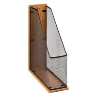Lectuurbak/tijdschriftenrek - mesh - 9 x 27 x 33 cm - bamboe hout   -