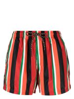Nos Beachwear short de bain à rayures verticales - Orange