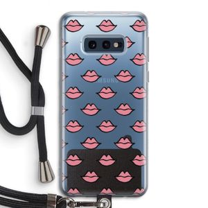 Lipjes: Samsung Galaxy S10e Transparant Hoesje met koord