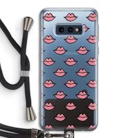 Lipjes: Samsung Galaxy S10e Transparant Hoesje met koord Lipjes: Samsung Galaxy S10e Transparant Hoesje met koord