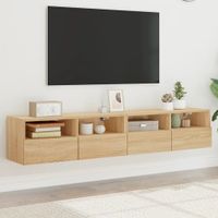 Tv-wandmeubels 2 st 80x30x30 cm bewerkt hout sonoma eikenkleur