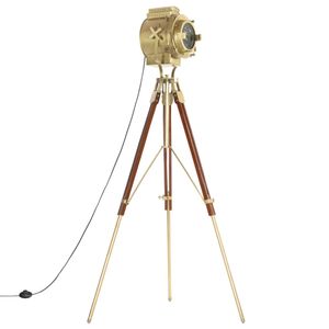 VidaXL Vloerlamp driepoot 193 cm massief mangohout