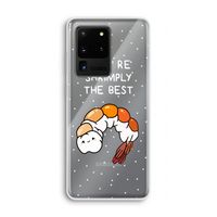 You're Shrimply The Best: Samsung Galaxy S20 Ultra Transparant Hoesje