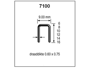 Dutack Niet serie 7100 Cnk 14mm doos 10 duizend - 5040012