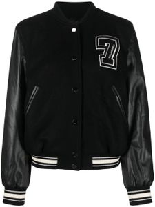 Karl Lagerfeld veste teddy à patch logo - Noir