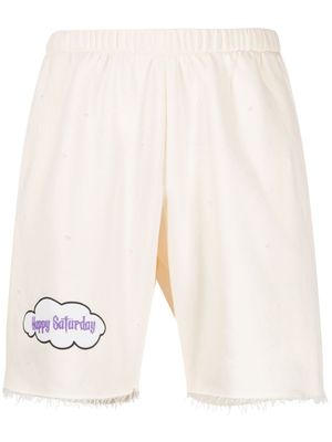 Natasha Zinko short imprimé Happy Saturday - Tons neutres
