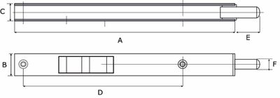 Pijpkantschuif type 806 160x20x15mm staal vz